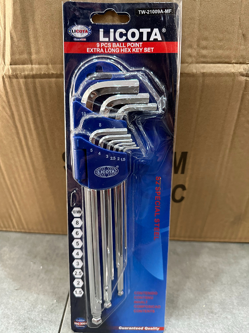 Bộ lục giác bi 9 chi tiết Licota TW-21009A-MF