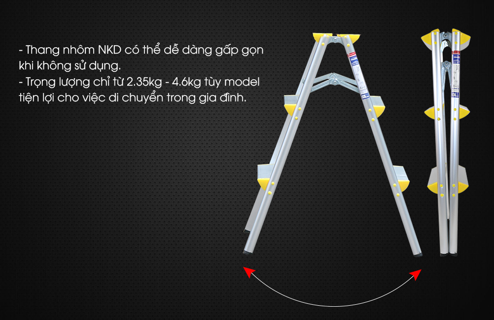 Thang nhôm gấp chữ A Nikawa NKD-06