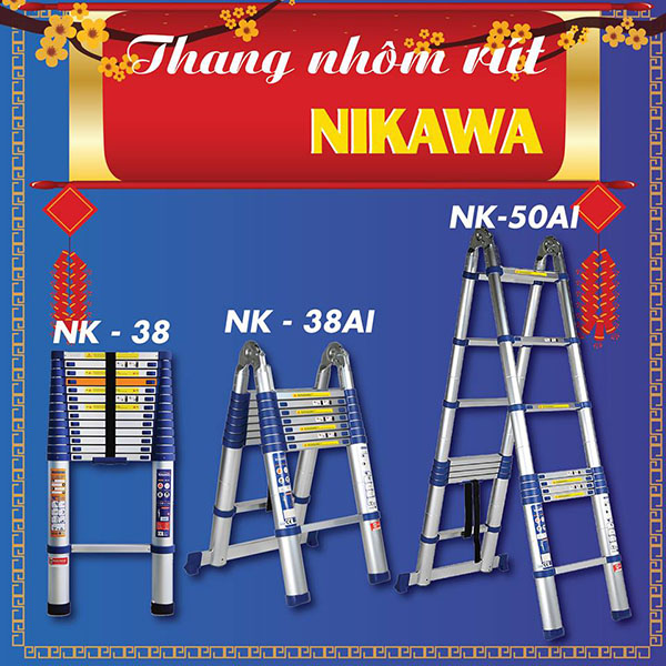 Thang nhôm rút đôi Nikawa NK-50AI