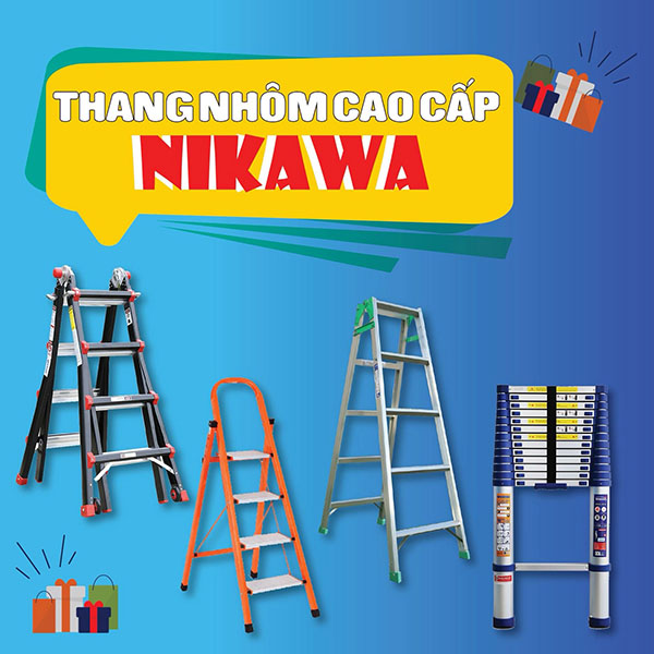 Thang nhôm rút Nikawa NK-48 - chiếc thang hoàn hảo dùng ngoài trời