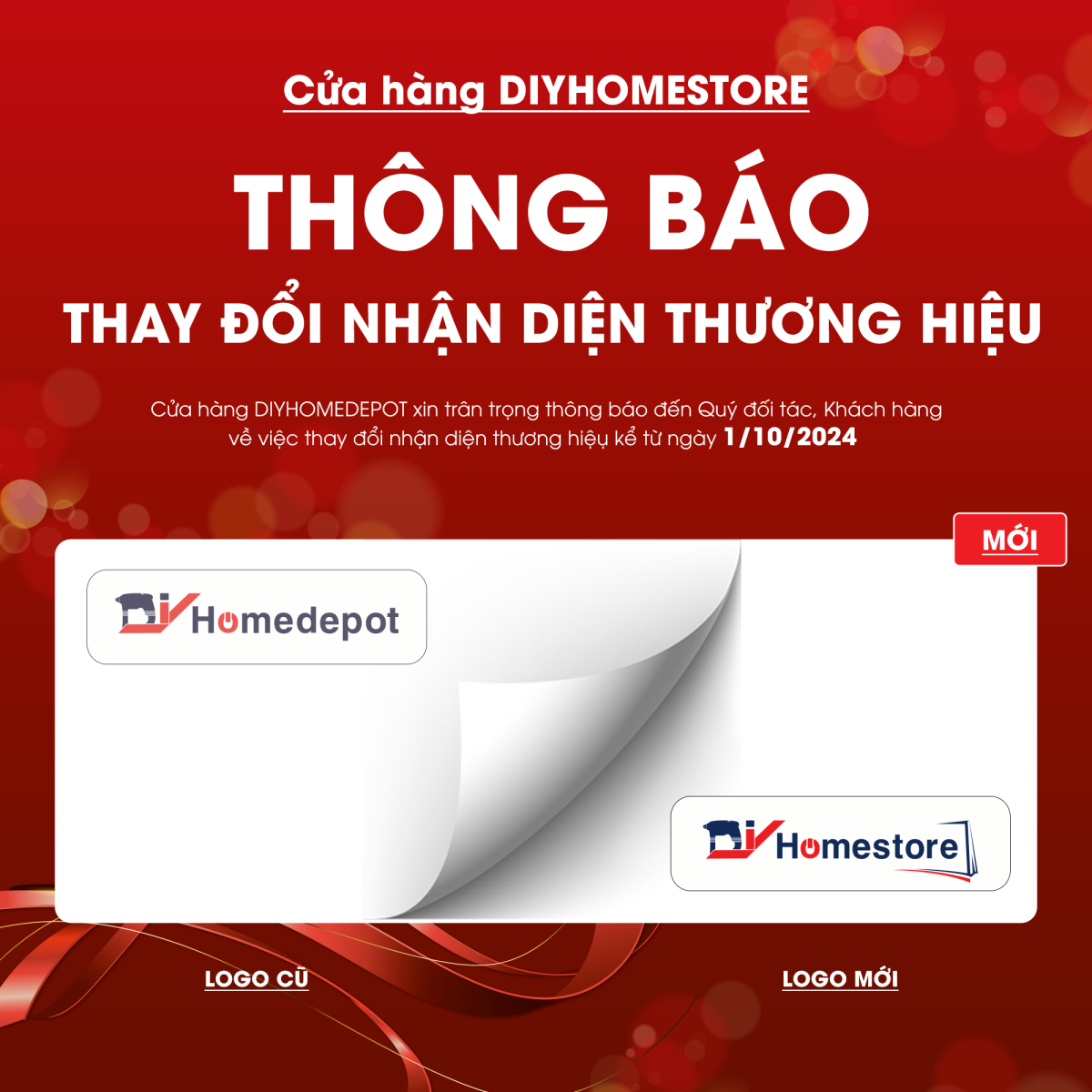 (THÔNG BÁO) DIYhomestore Thay Đổi Hệ Thống Nhận Diện Thương Hiệu Mới