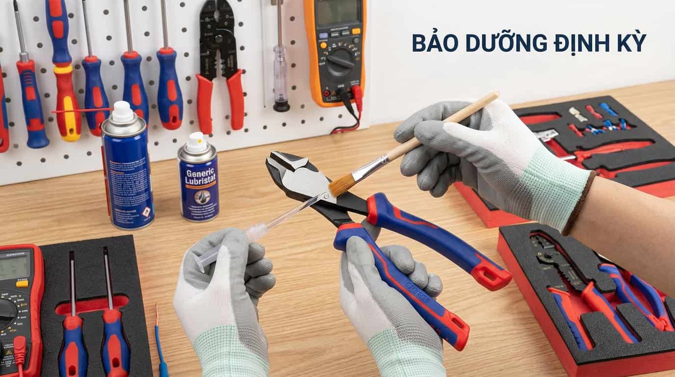 Bảo dưỡng kìm tuốt dây để duy trì độ chính xác khi sử dụng
