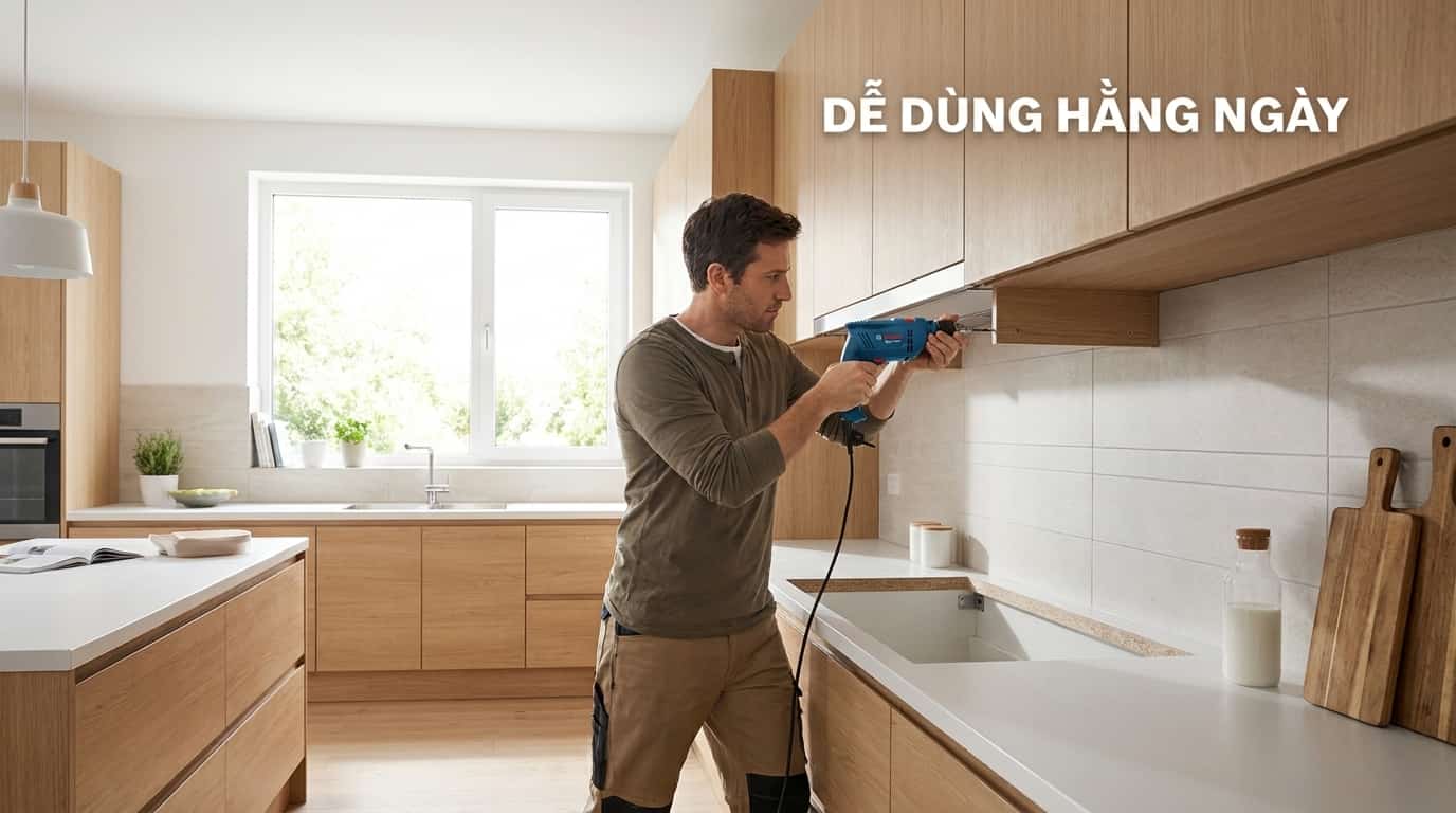 Bosch GSB 600 hỗ trợ lắp đặt nội thất trong gia đình
