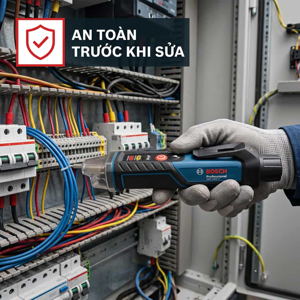 Máy kiểm tra điện áp Bosch GVD 1000-17 sử dụng thực tế