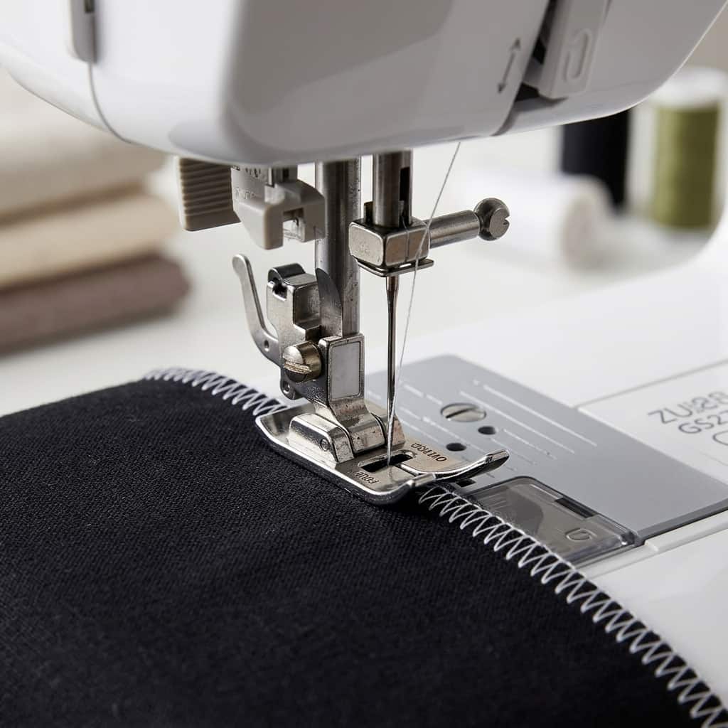 Sử dụng chân vịt giả vắt sổ hỗ trợ bo mép vải không bị tuôn sợi