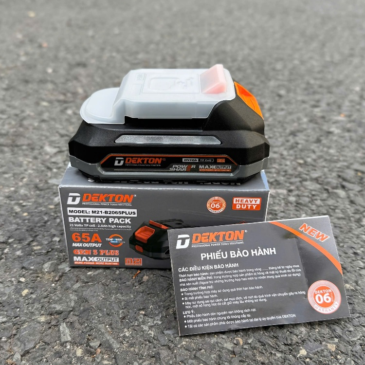 Pin Dekton 21V 2.0Ah M21-B2065PLUS gen 3