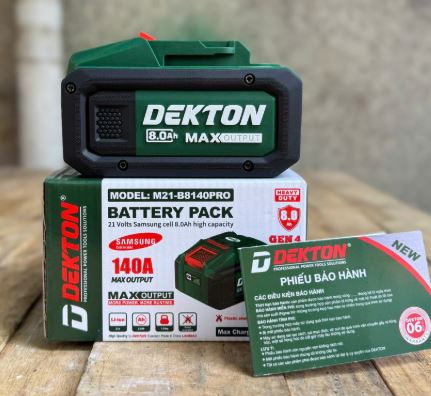 Pin Dekton 21V 8.0Ah M21-B8140PRO