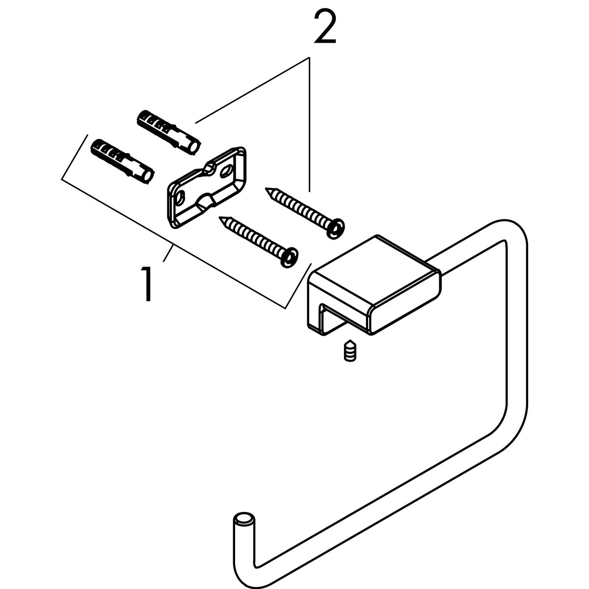 Vòng treo khăn HANSGROHE AddStoris 41754