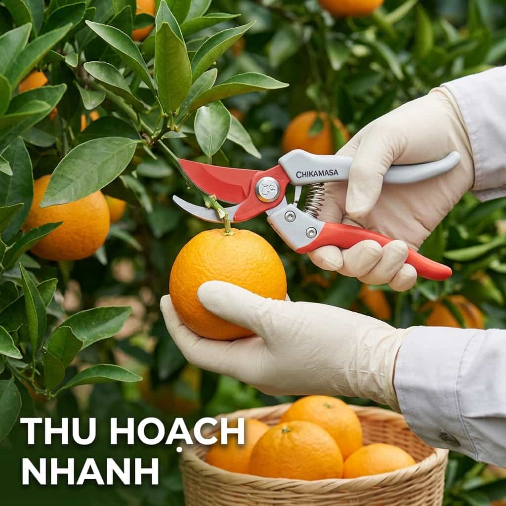 Kéo cắt cành Chikamasa PS-7G sử dụng thu hoạch trái cây