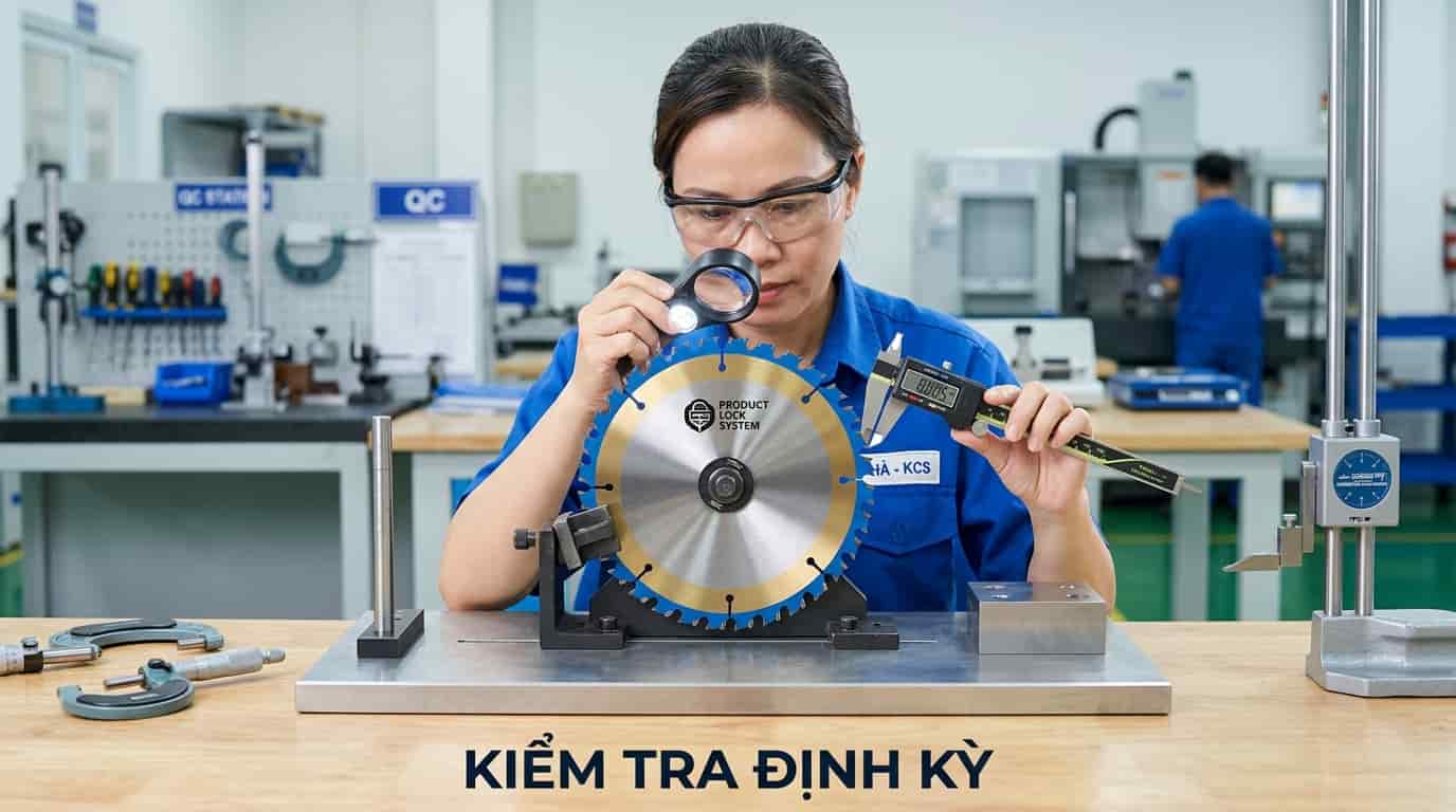 Kiểm tra định kỳ giúp phát hiện sớm các dấu hiệu bất thường của lưỡi cắt.