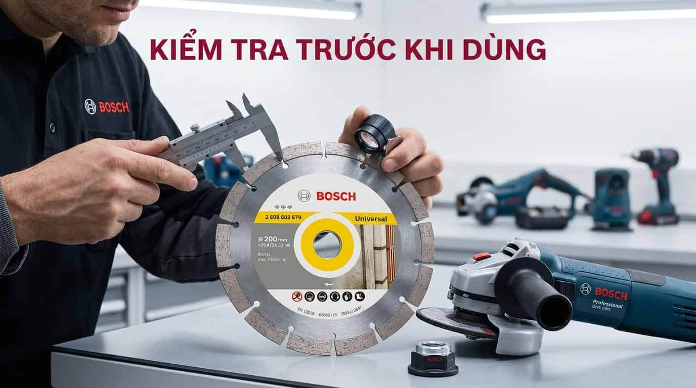 Kiểm tra tình trạng đĩa trước khi làm việc giúp phát hiện sớm các dấu hiệu hư hỏng và đảm bảo an toàn.