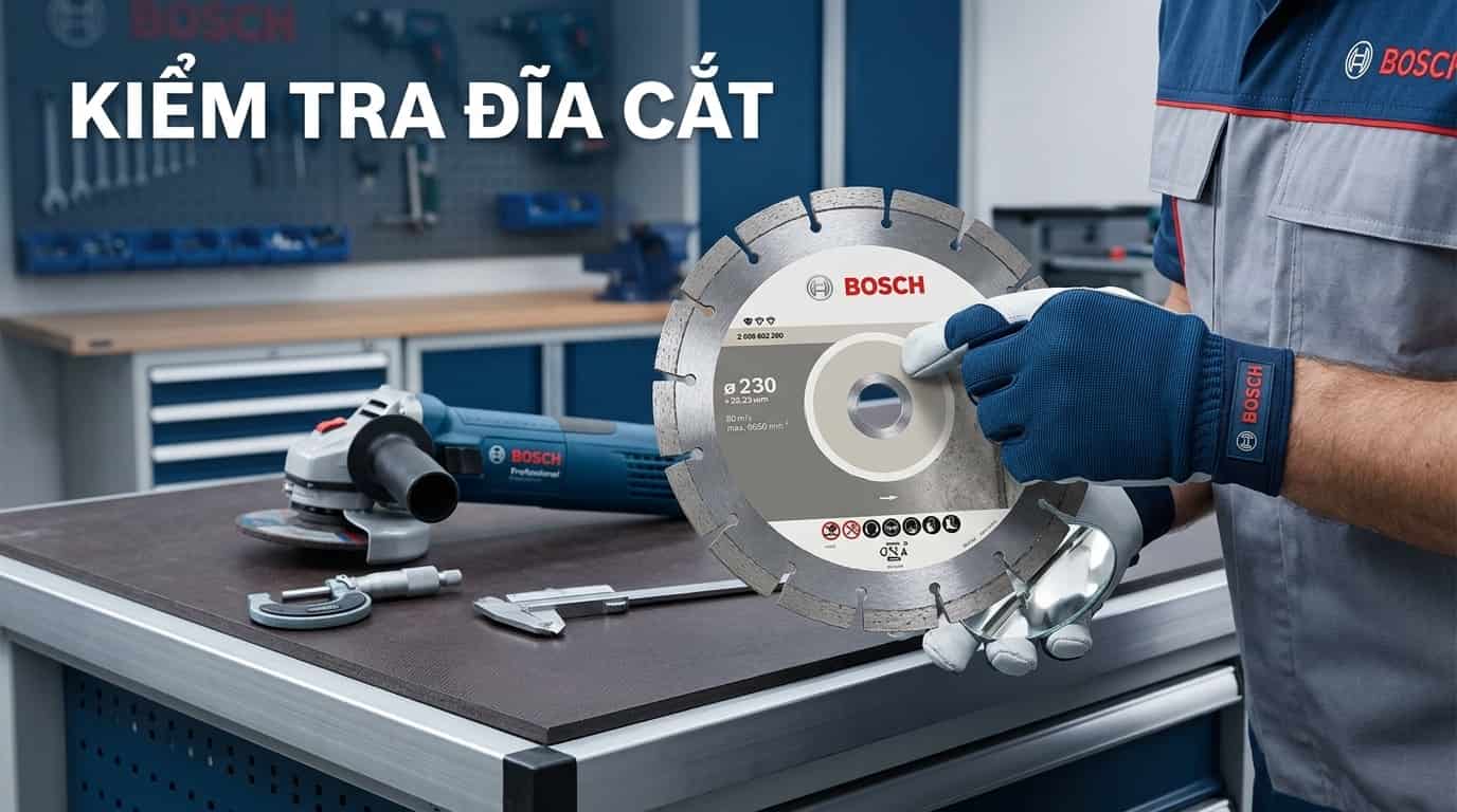 Kiểm tra kỹ tình trạng đĩa trước khi lắp giúp giảm nguy cơ rung và mất an toàn.