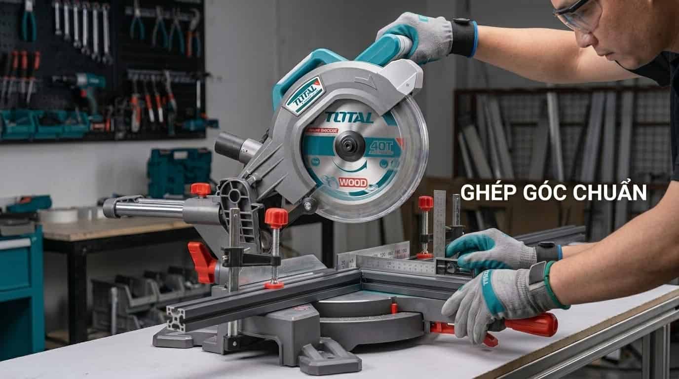 Kiểm tra góc ghép ngay sau khi cắt giúp phát hiện sai số trước khi lắp ráp hoàn chỉnh
