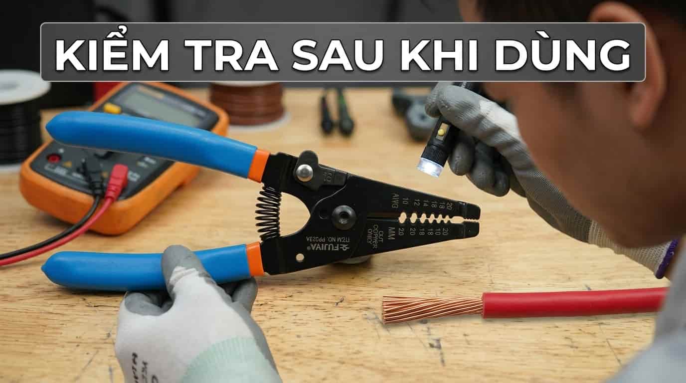 Kiểm tra rãnh tuốt sau mỗi ca làm việc giúp phát hiện sớm dấu hiệu mẻ, biến dạng hoặc chất bẩn tích tụ.