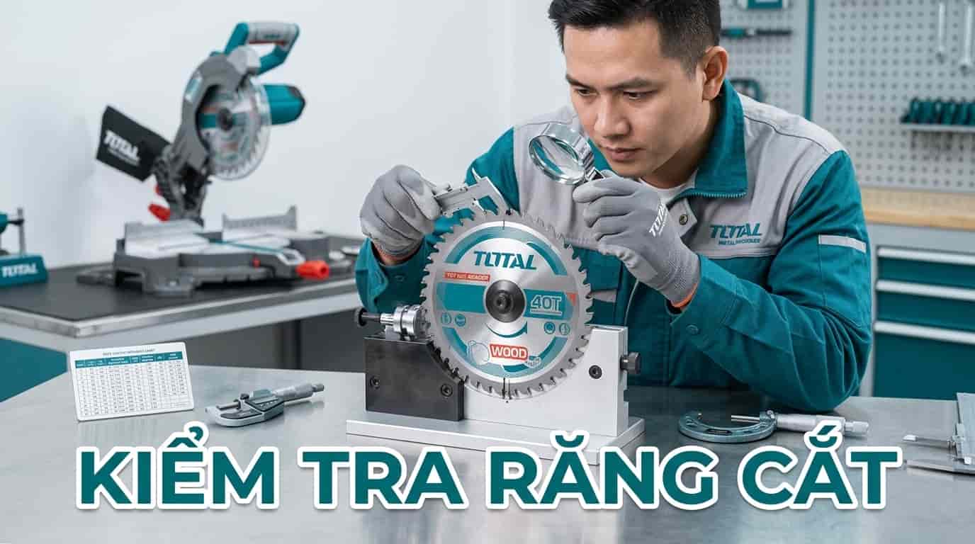 Kiểm tra định kỳ tình trạng răng hợp kim giúp xác định đúng thời điểm cần mài hoặc thay lưỡi.