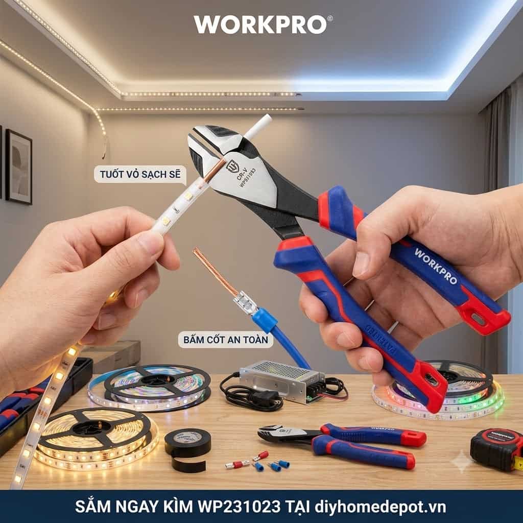 Kìm cắt WORKPRO WP231023 tay cầm chống trượt
