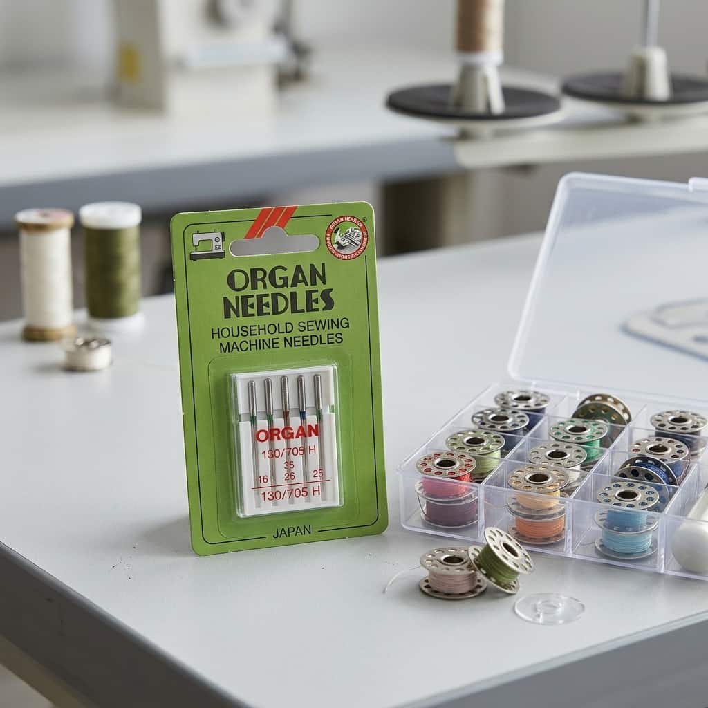 Trang bị kim Organ Nhật và suốt chỉ nhựa cao cấp cho máy may gia đình