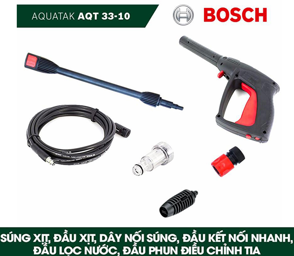 Phụ kiện máy rửa xe Bosch bao gồm những gì?