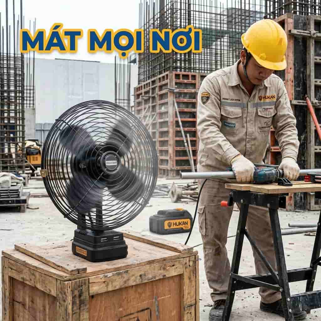 Quạt mini HUKAN G1-QCT08 sử dụng tại công trình