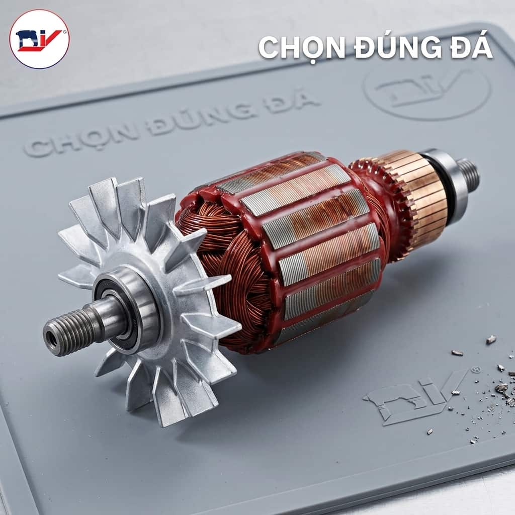 Khối ruột lõi đồng quấn keo epoxy chống bụi mịn của máy mài Bosch
