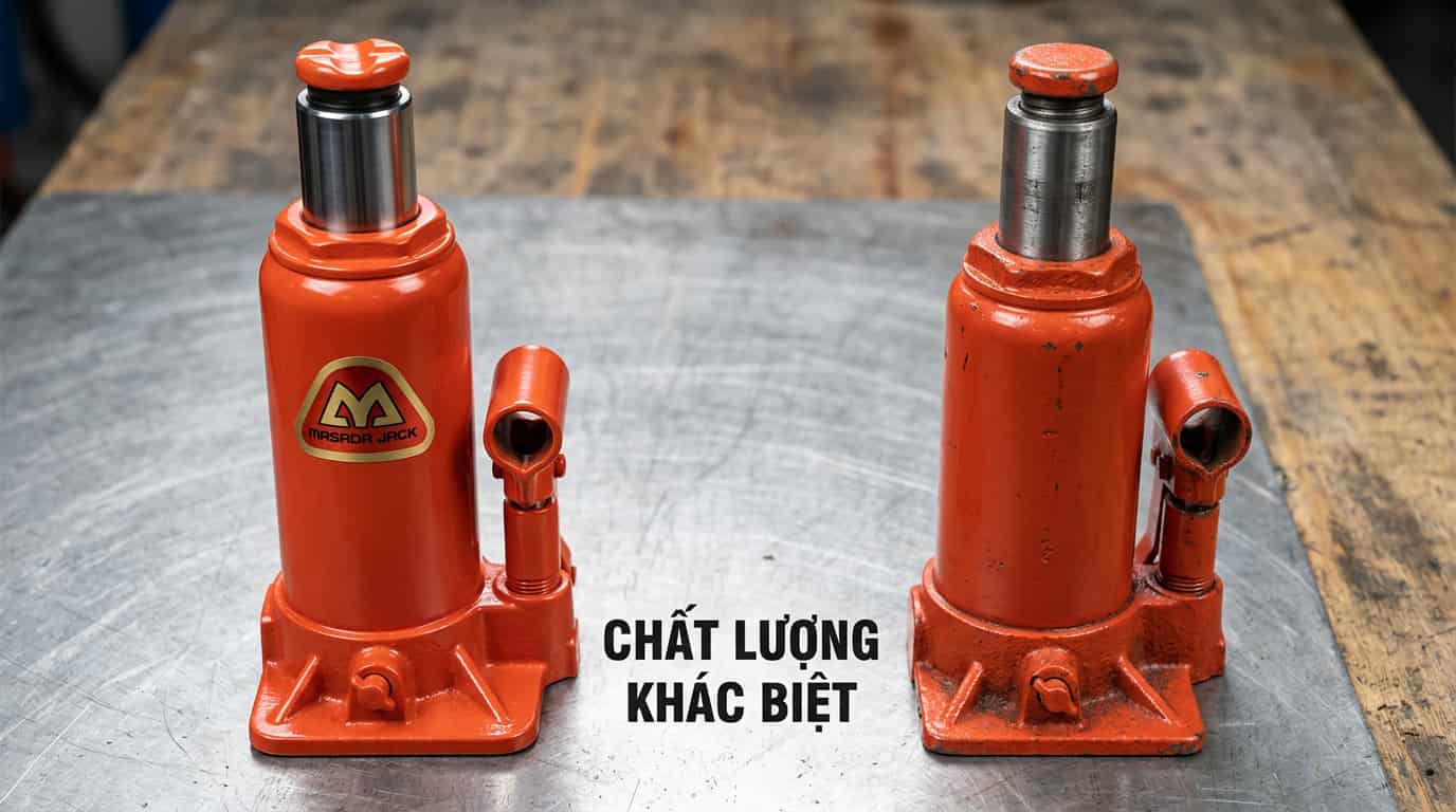 So sánh chất lượng hoàn thiện giữa con đội Masada và dòng phổ thông.