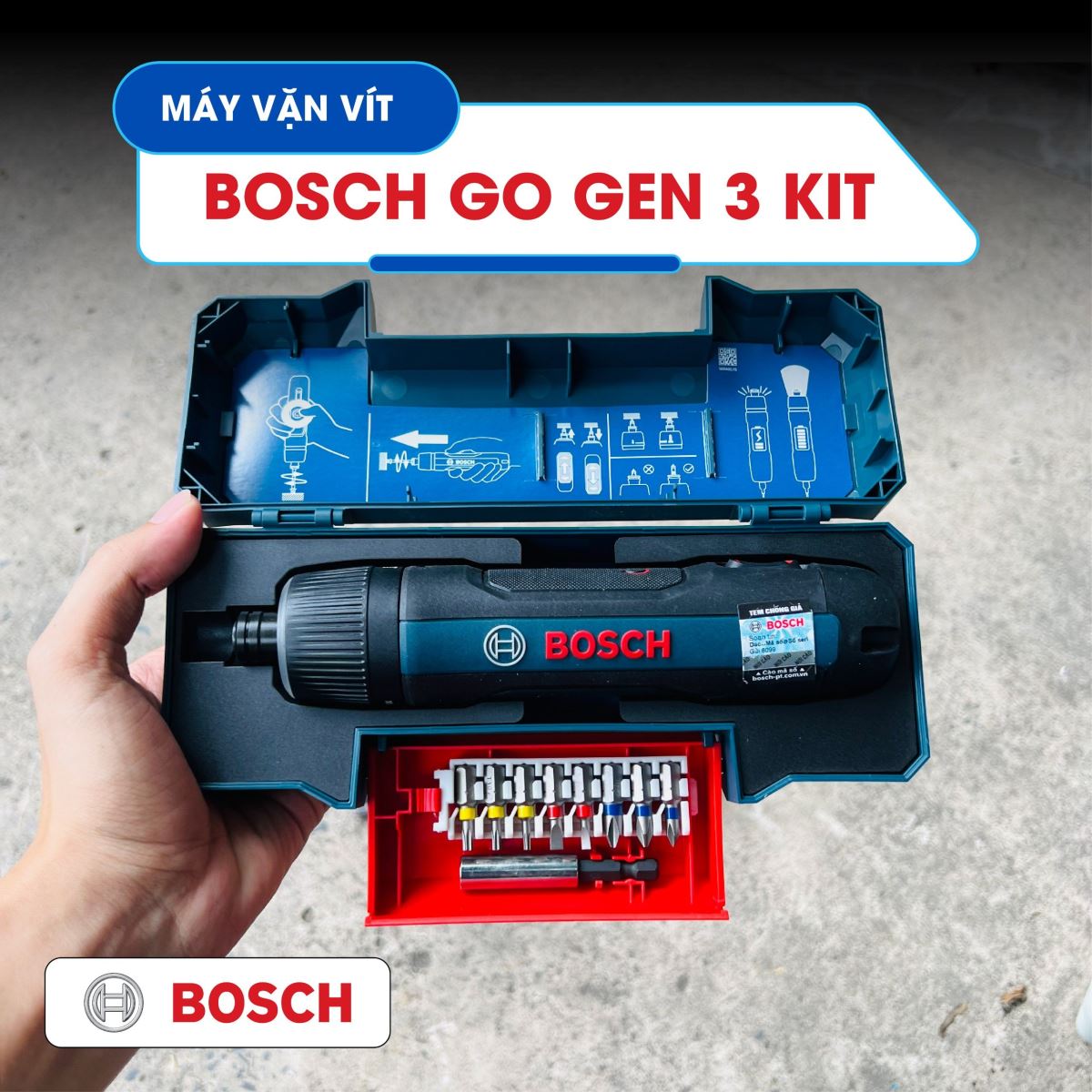 Máy bắn vít dùng pin Bosch Go Gen 3 KIT