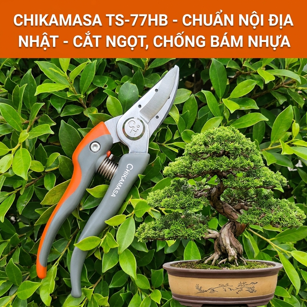 Kéo cắt cành Chikamasa TS-77HB chính hãng Nhật Bản
