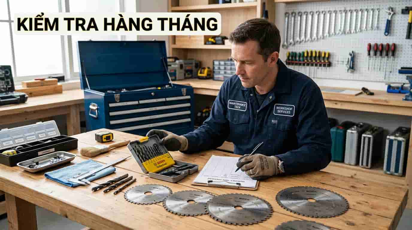 Kiểm tra bảo dưỡng mũi khoan định kỳ