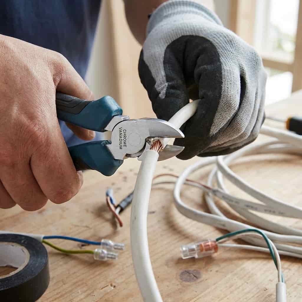 Ứng dụng cắt dây điện bằng kìm cắt chéo Bosch