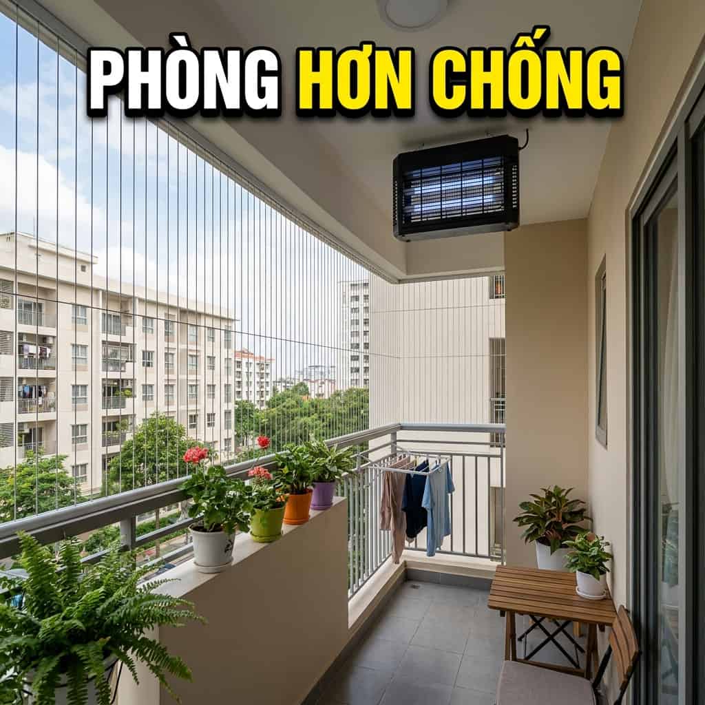 Lắp lưới chống côn trùng và đèn diệt côn trùng đúng cách