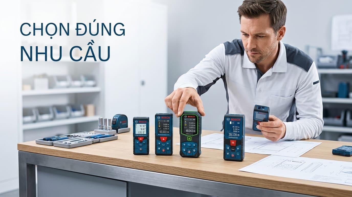 Lựa chọn máy đo khoảng cách Bosch phù hợp với từng nhu cầu sử dụng.