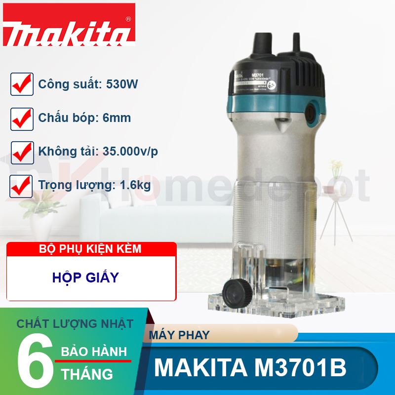 Thông số và phụ kiện máy đánh cạnh Makita M3701B chính hãng