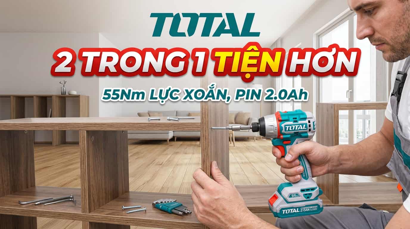 Máy khoan kiêm bắt vít phù hợp nhu cầu gia đình