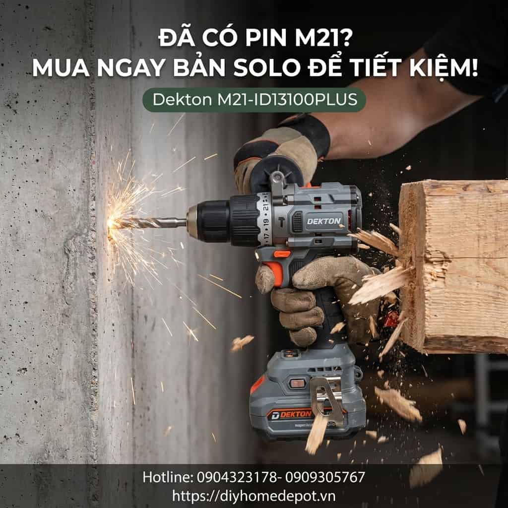 Mua máy khoan động lực dùng pin 21V Dekton M21-ID13100PLUS (Solo) chính hãng