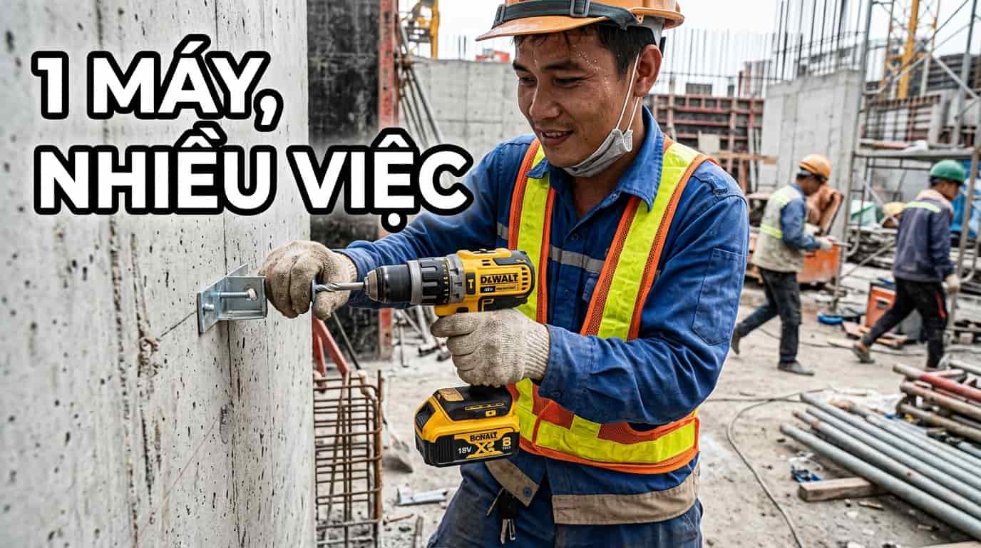 Máy khoan pin đa năng giúp tăng năng suất làm việc