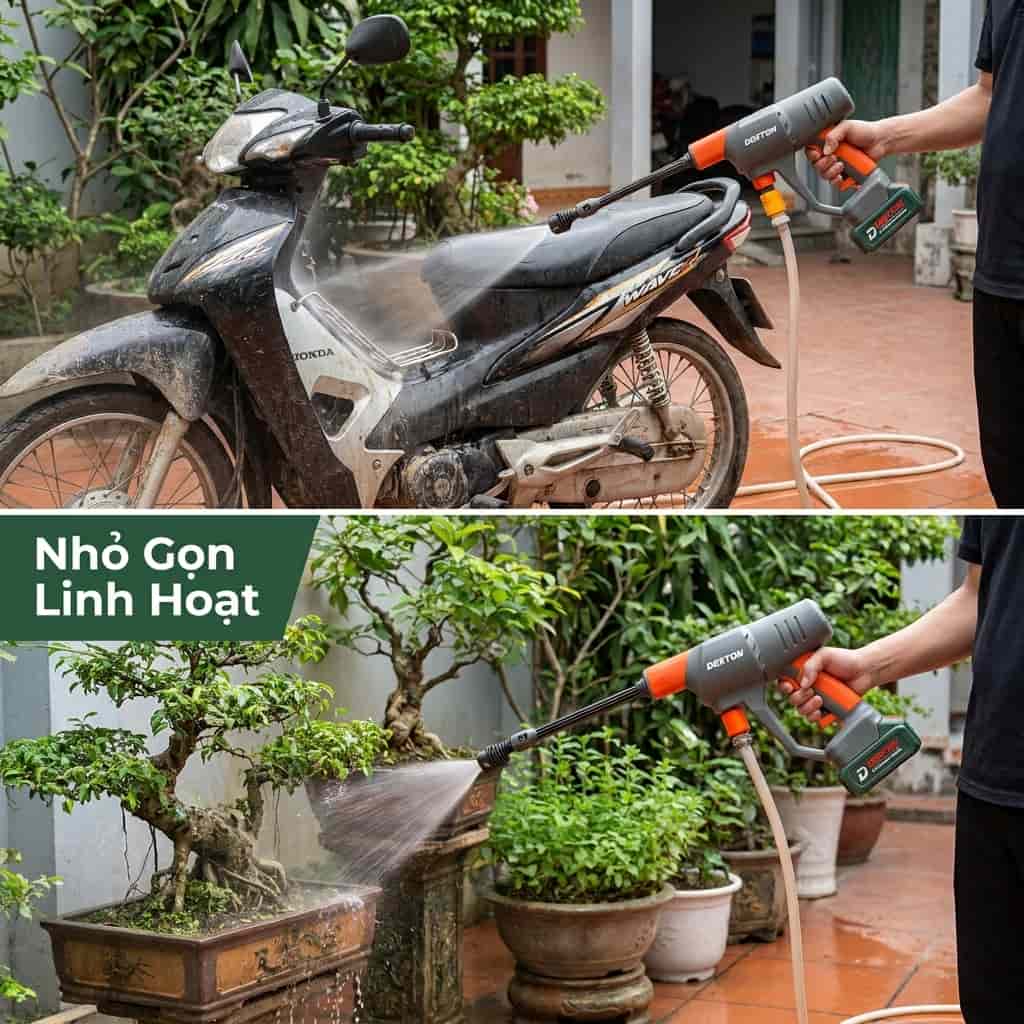 Máy rửa xe pin sử dụng cho gia đình