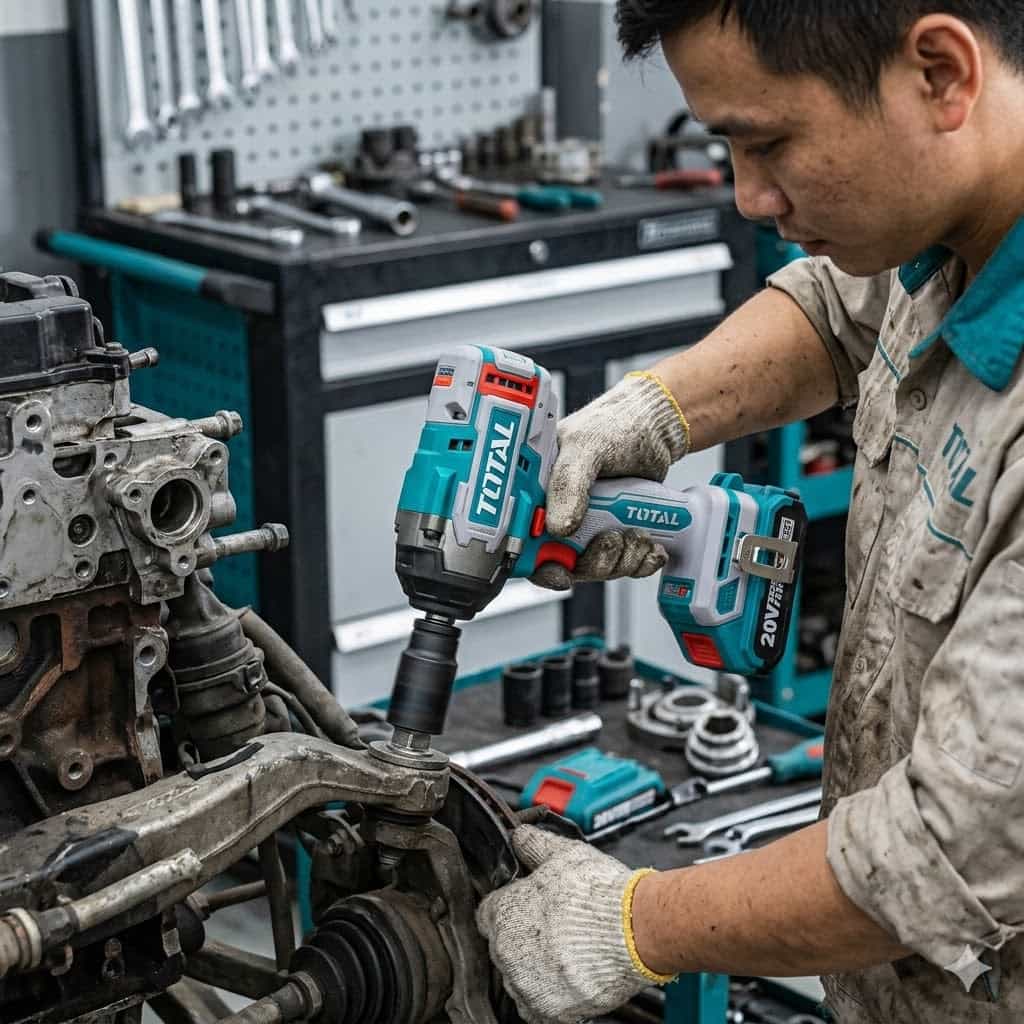 Máy Siết Buloong Không Chổi Than Dùng Pin 20V Total TIWLI20551 (Thân Máy/Solo) - Hàng Chính Hãng