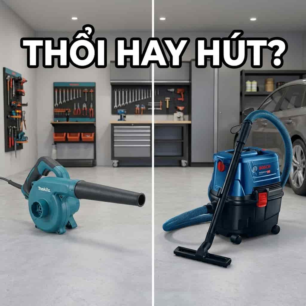 So sánh máy thổi bụi và máy hút bụi cho gia đình