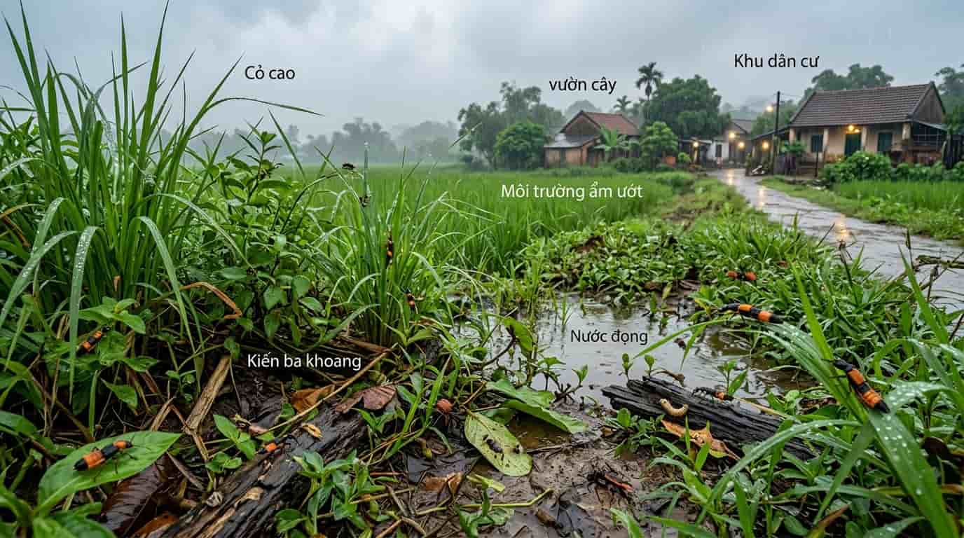 Môi trường sinh sống của kiến ba khoang