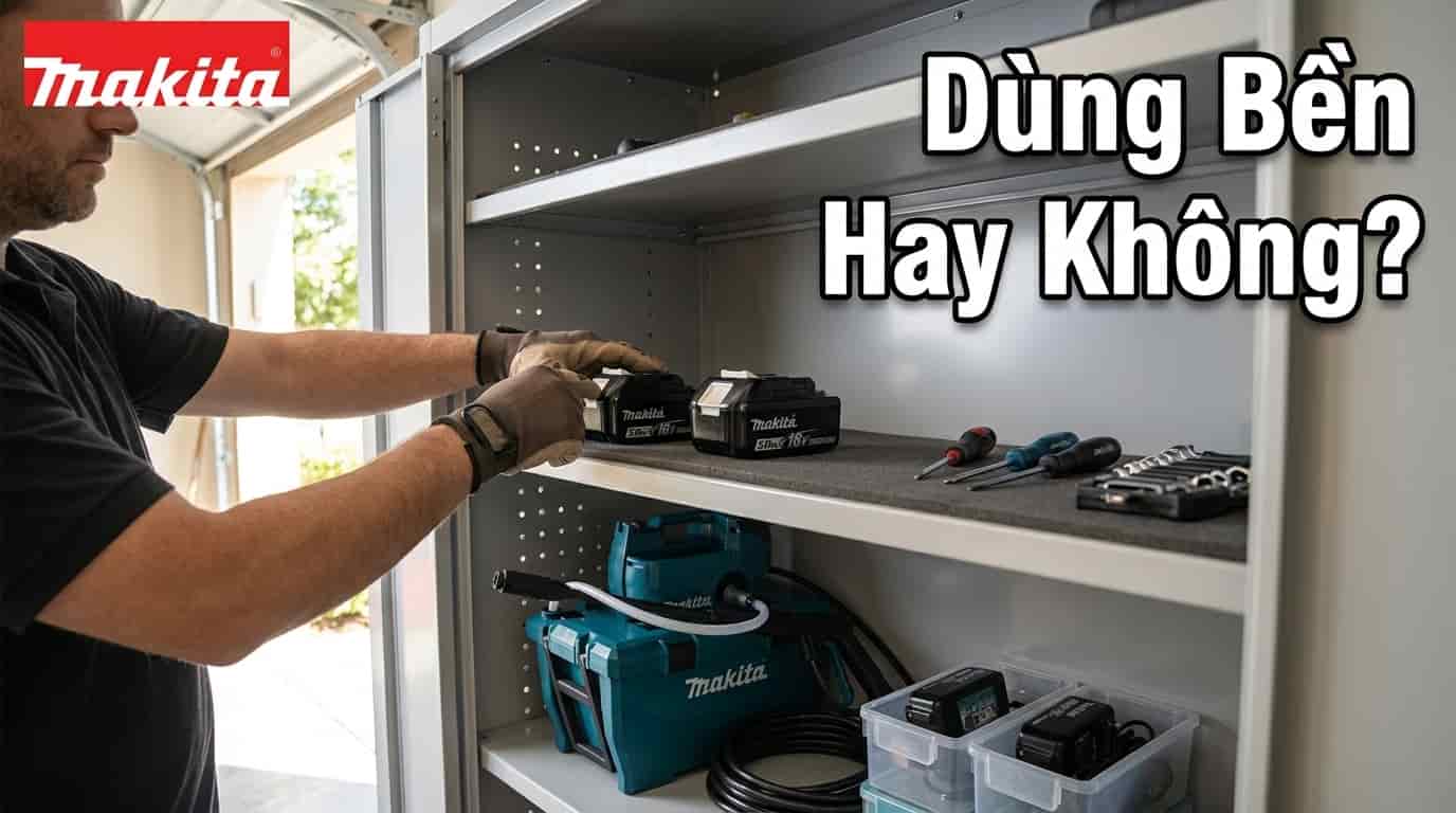 Người dùng bảo quản pin máy rửa xe đúng cách trong môi trường khô ráo