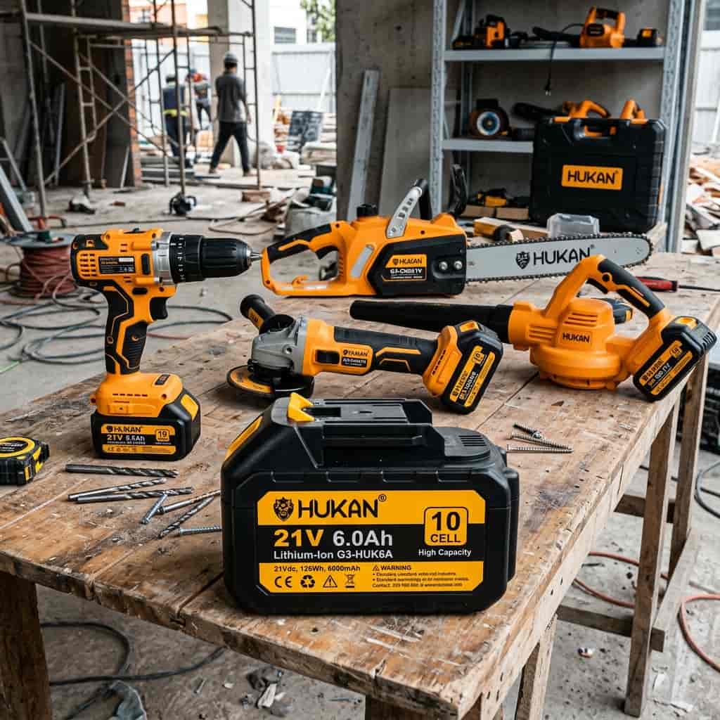 Pin Lithium HUKAN 21V 6.0Ah tương thích nhiều máy Hukan