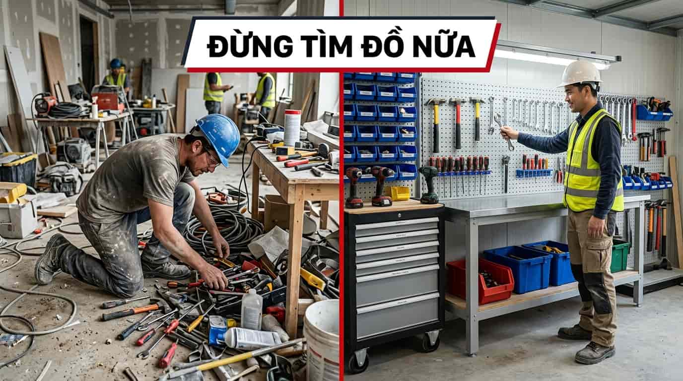 Quản lý đồ nghề gọn gàng giúp tăng năng suất