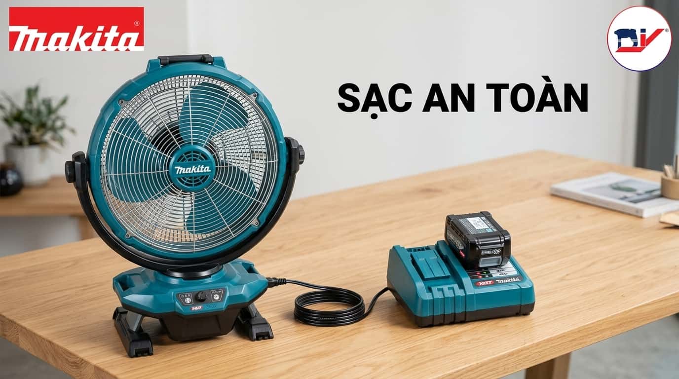 Sử dụng đúng bộ sạc và tuân thủ hướng dẫn của nhà sản xuất giúp quạt pin hoạt động an toàn hơn.