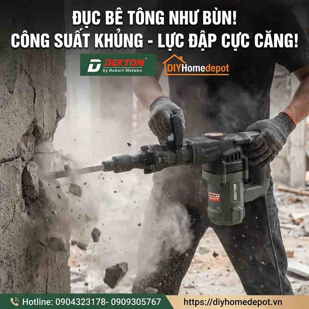 Trải nghiệm thực tế khi sử dụng máy khoan pin Dekton tại công trường