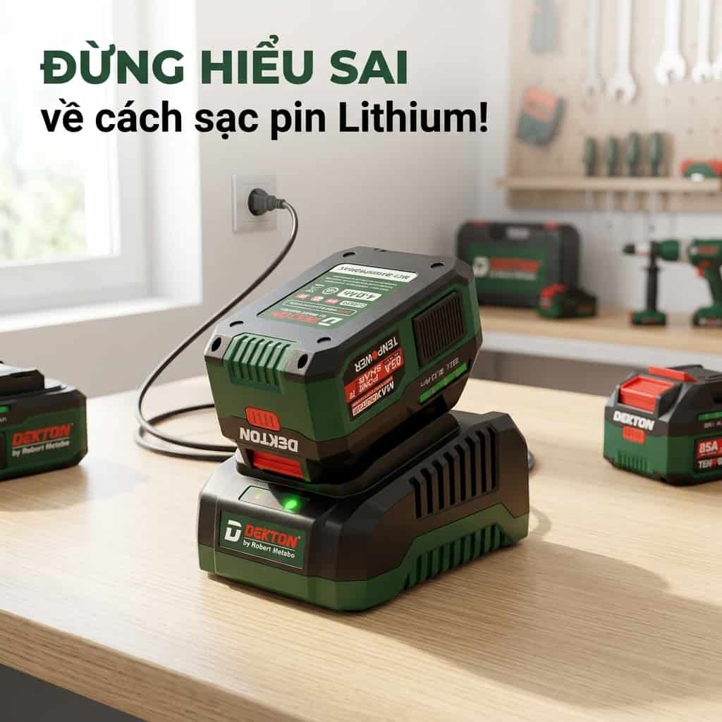 Sạc pin Lithium qua đêm bằng bộ sạc chính hãng