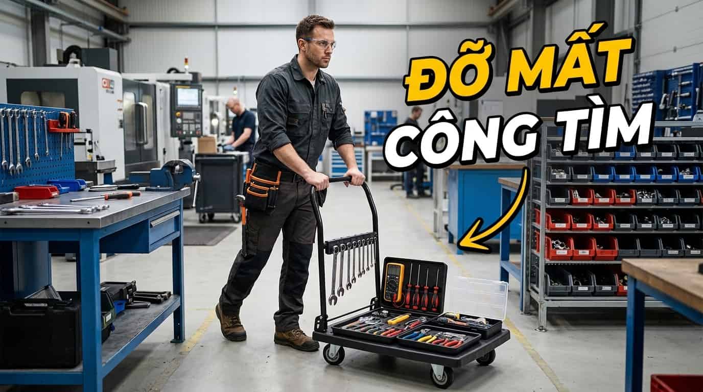 Xe đẩy dụng cụ giúp tăng hiệu quả làm việc trong workshop