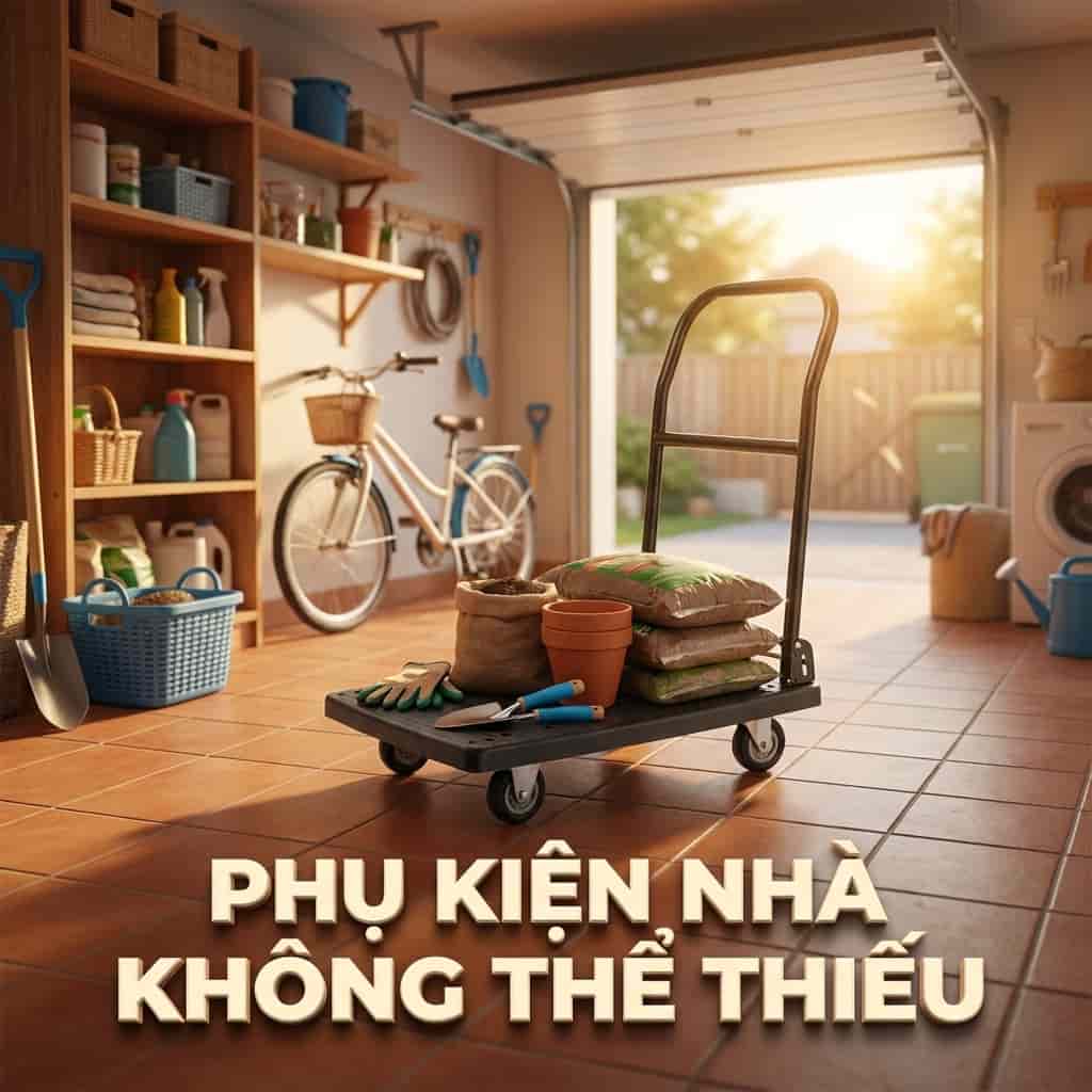 Xe đẩy hàng gấp gọn hỗ trợ vận chuyển đồ nặng trong gia đình