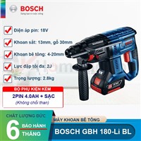 Khi nào nên dùng Bosch GBH 180 Li? Giải pháp khoan bê tông linh hoạt cho công trình