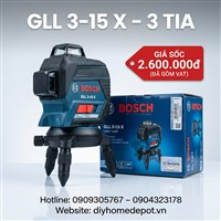 Máy Cân Mực Laser Bosch GLL 3-15 X Chính Hãng | 2.6tr