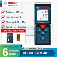 Máy đo khoảng cách laser Bosch GLM 40-12 chính hãng, giá tốt